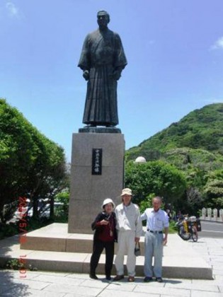 足摺岬に建つジョン万次郎の銅像