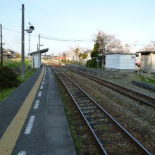 朝の上灘駅界隈