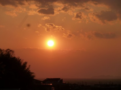 わが家から見える夕日