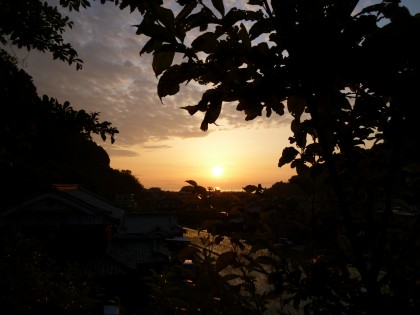 とっておきのおわが家から見える夕日
