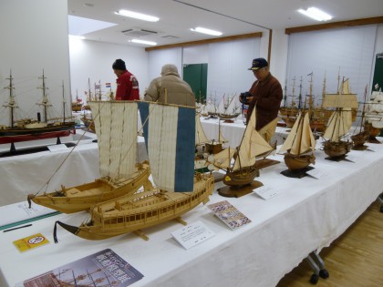 帆船の模型展