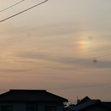 私が自宅から撮影した虹